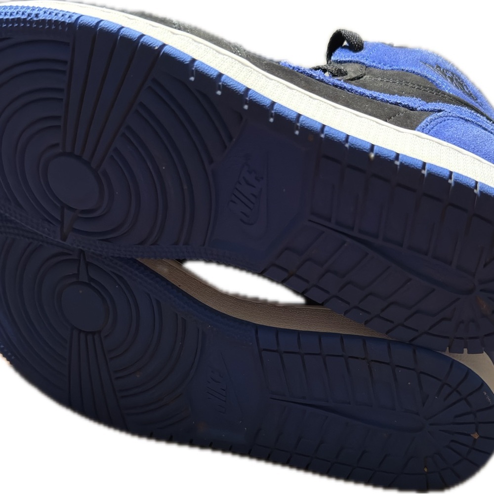 Jordan Retro 1s Black and Blue High-Top Sneakers - Picture 5 of 5